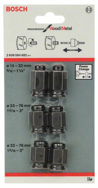 6-delige overgangsadapterset 40-30