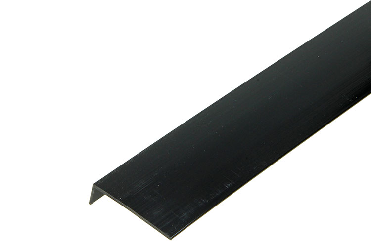 HOEKPROFIEL ZWART PVC         40X10X1000