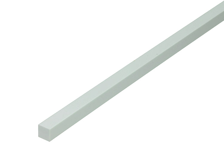 PROFIEL VIERKANT VOL WIT PVC  10X1000