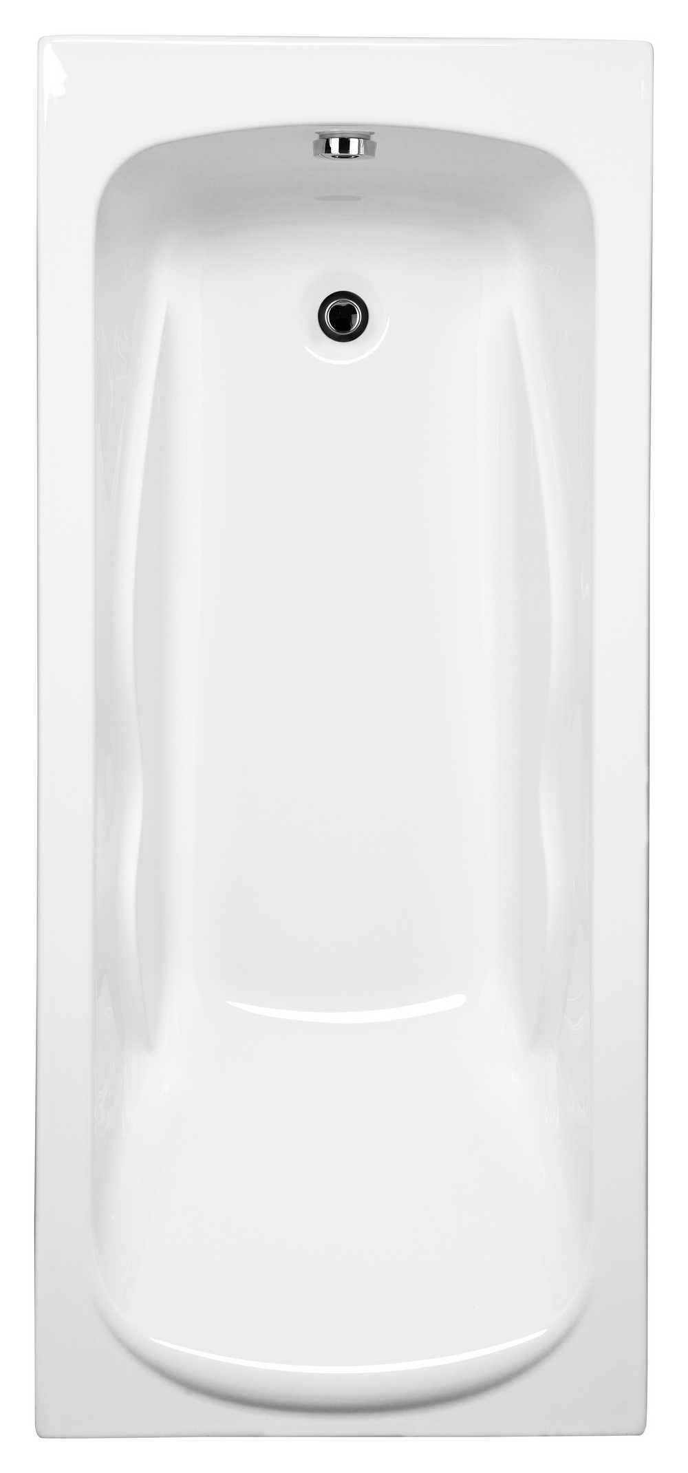 JACANA 2  rechth. bad Blanc Bril.-160 x 75 x 50,5-54 cm