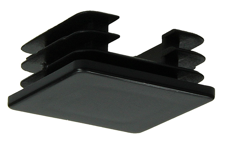 4 st buisdop insteekmodel kunstst zwart 30 x 30 mm
