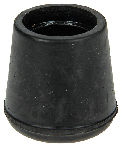 4 st buisdop opzetmodel rubber zwart 22 mm