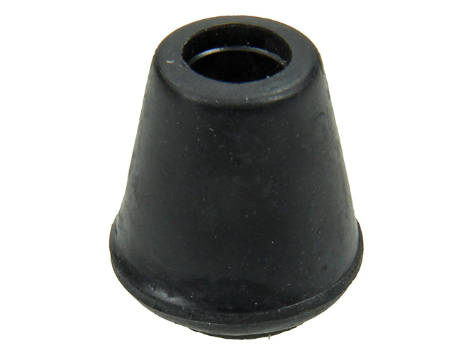 4 st buisdop opzetmodel rubber zwart 10 mm