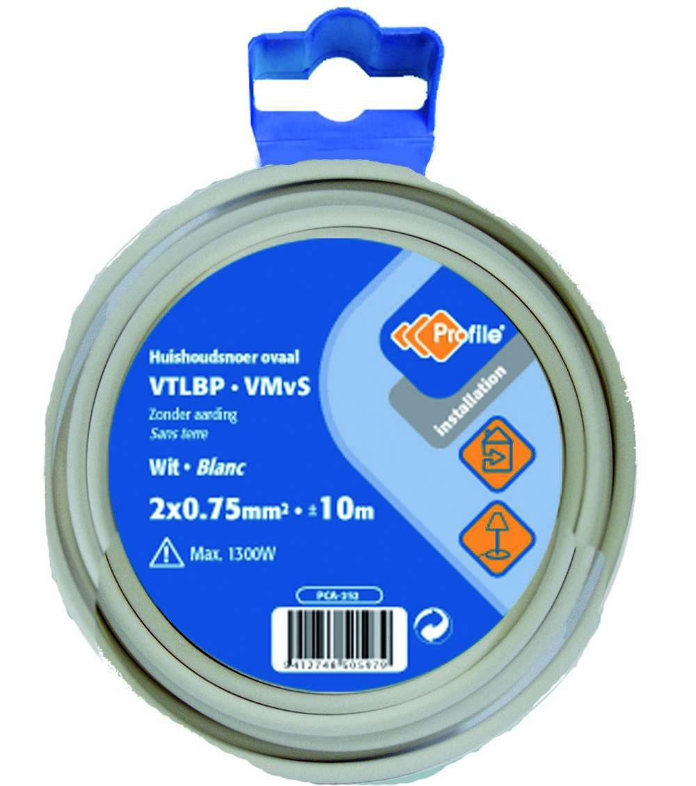 VTLBP 2x0.75mm² wit 10m blister