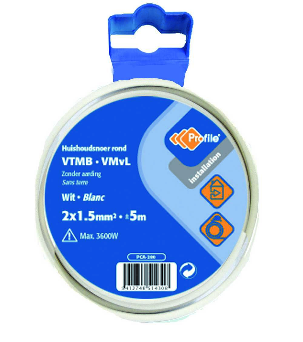 VTMB/VMVL 2X1.5 WIT 5M