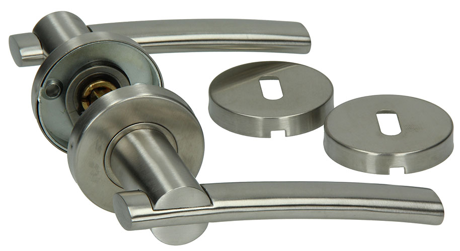 Deurkrukset laser inox + roz, bb 52 mm