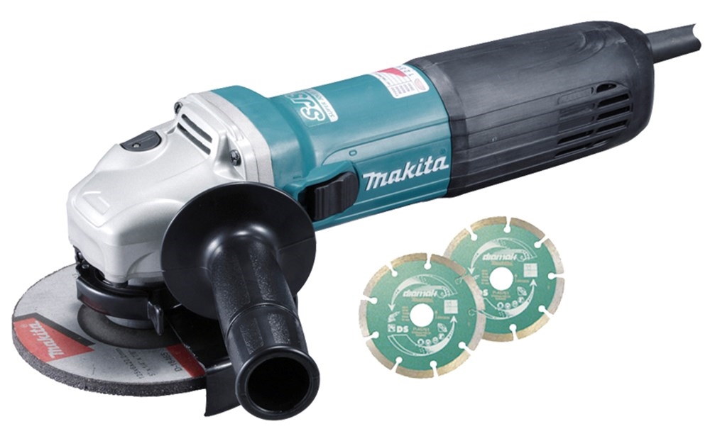 Makita GA5040CJD Haakse slijper 125mm 1400W + accessoires +