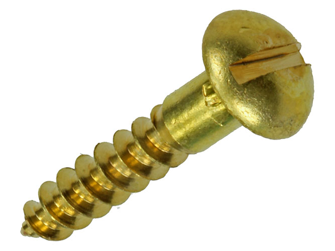 Houtschroef bolkop messing 9 st 4,0 x 20 mm