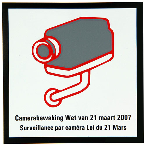 Sticker Camerabewaking/Surveillance BE 150x150 mm