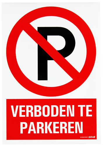 Sticker Verboden te parkeren 230x330 mm