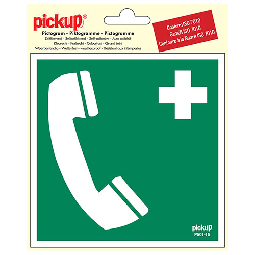 Sticker Telefoon voor redding/1e hulp