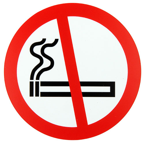 Bord Verboden te roken 180 mm rond