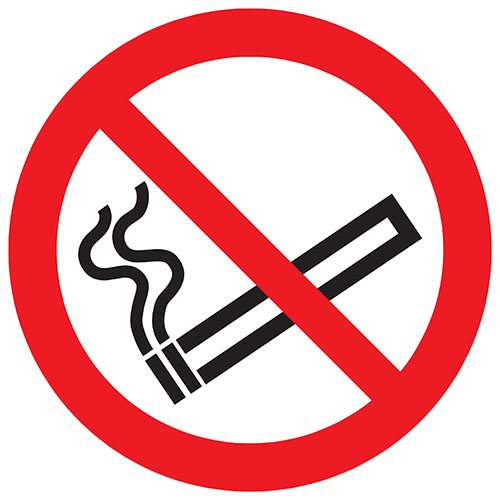 Bord Verboden te roken 300 mm rond