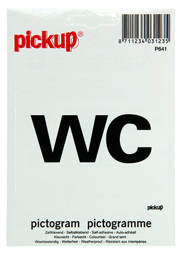 Sticker WC 100x100 mm