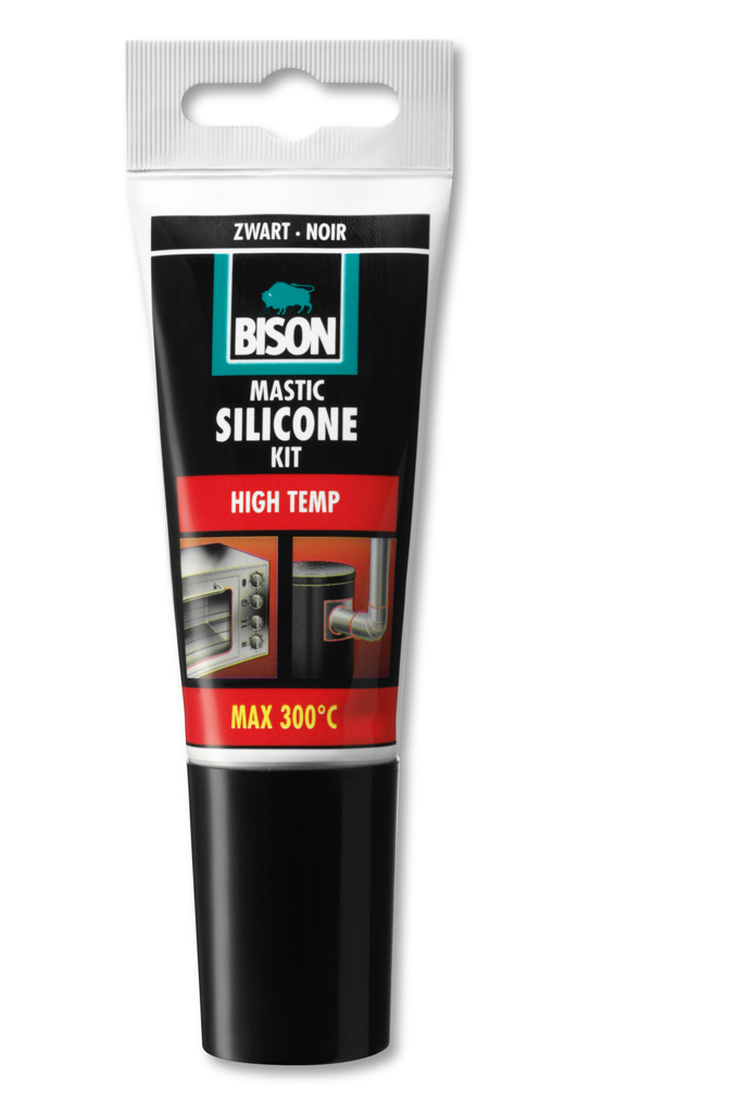 BISON SILICONENKIT HIGH TEMP 60 ML TUBE ZWART